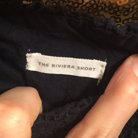 LOFT Navy The Riviera Crochet Shorts - Picture 6 of 6